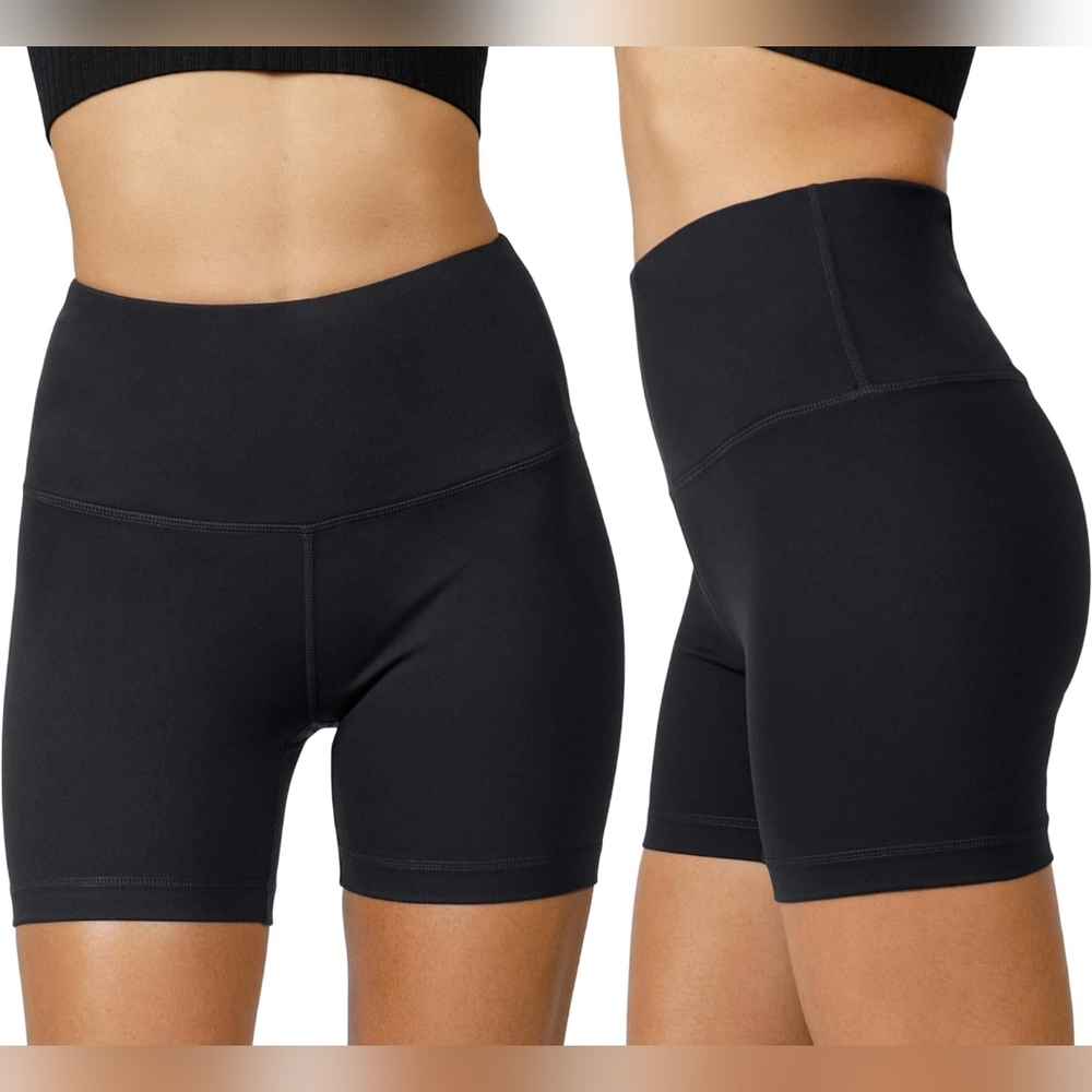 Yogalicious Lux - Black Bike Shorts - Size S